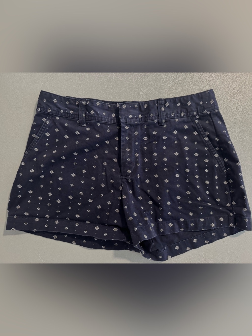 GAP City Short Navy Cotton Printed Casual Shorts 6